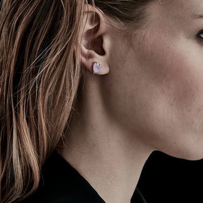 Stolen Girlfriend Club | Talon | Silver | Rose Quartz | Studs