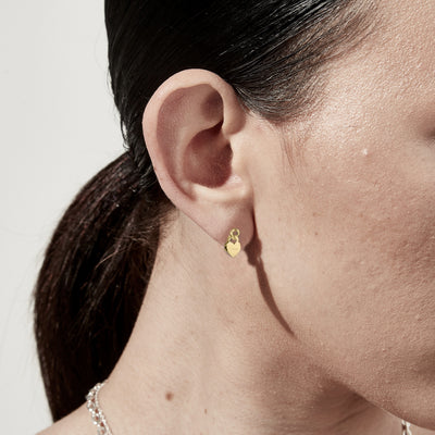 Stolen Girlfriend Club | Heavy Metal Heart | Mini Love Chain | Gold Plated | Earring