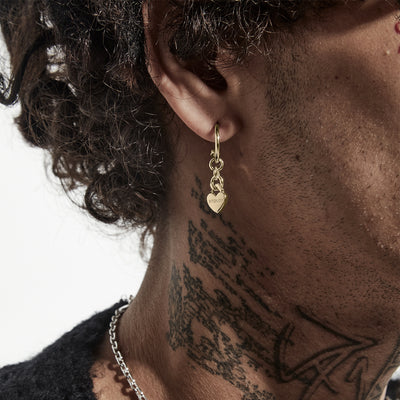 Stolen Girlfriend Club | Heavy Metal Heart | Love Chain Anchor | Gold Plated | Earring