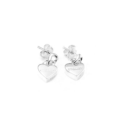 Stolen Girlfriend Club | Heavy Metal Heart | Love Chain | Silver | Earrings