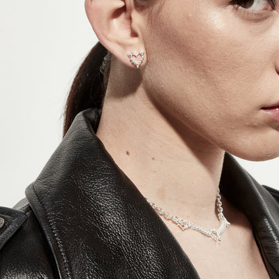 Stolen Girlfriend Club | Heavy Metal Hearts | Jagged Heart | Stud Earrings