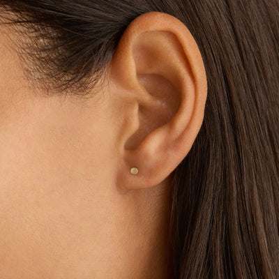 By Charlotte | 14k Solid Gold | Lunar Cartilage | Flatback Earring