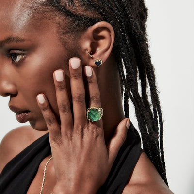 Stolen Girlfriend Club | Love Claw | Moodstone | Gold Plated | Earrings