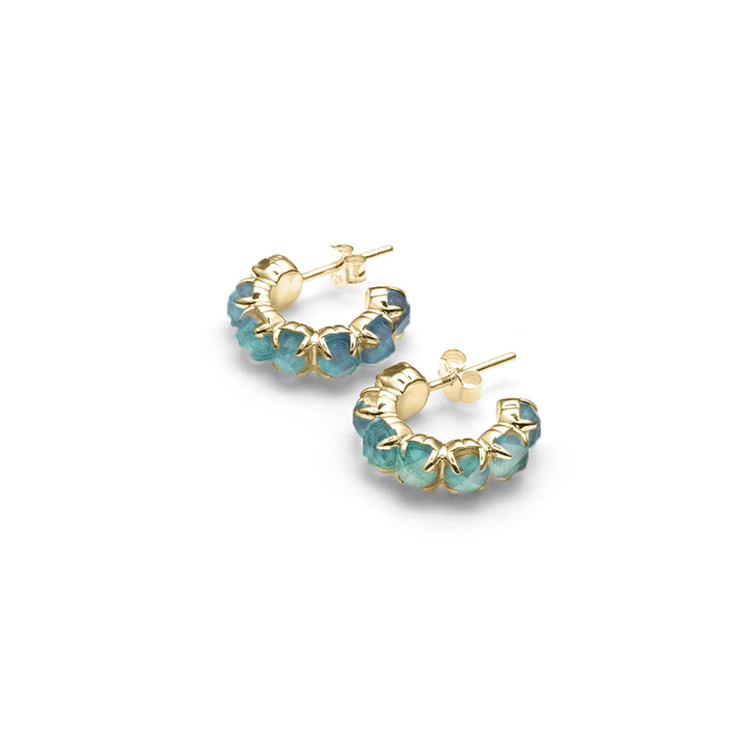 Stolen Girlfriend Club | Halo Cluster | Moodstone | Gold Plated | Earrings