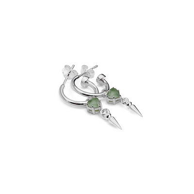 Stolen Girlfriend Club | Precious Spike | Green Amethyst | Anchor Earrings
