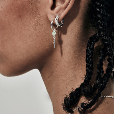 Stolen Girlfriend Club | Precious Spike | Green Amethyst | Anchor Earrings