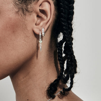 Stolen Girlfriend Club | Precious Spike | Green Amethyst | Anchor Earrings