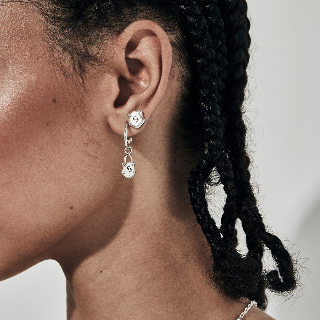 Stolen Girlfriend Club | Shield | Anchor Earrings