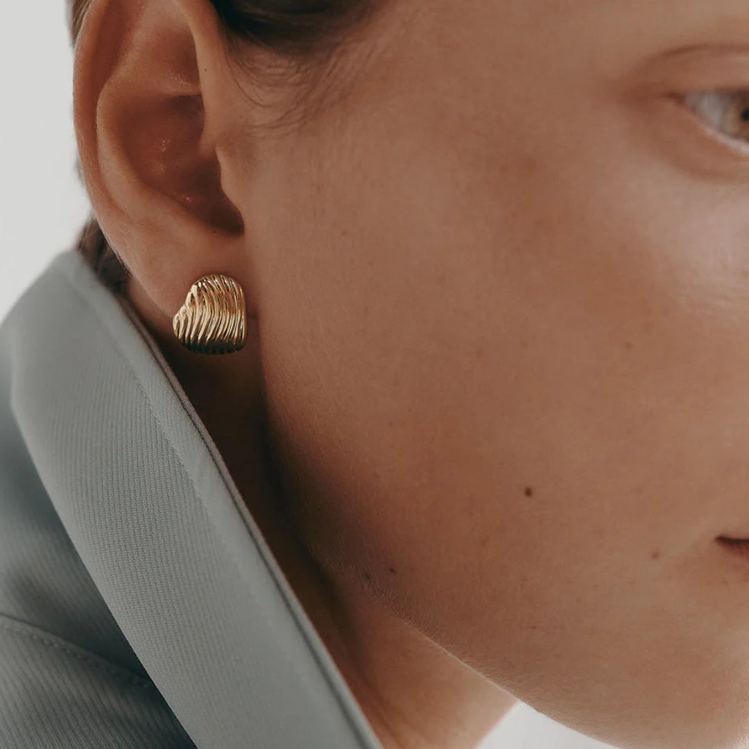 Kirstin Ash | Rise Oversized Studs | YG Plated