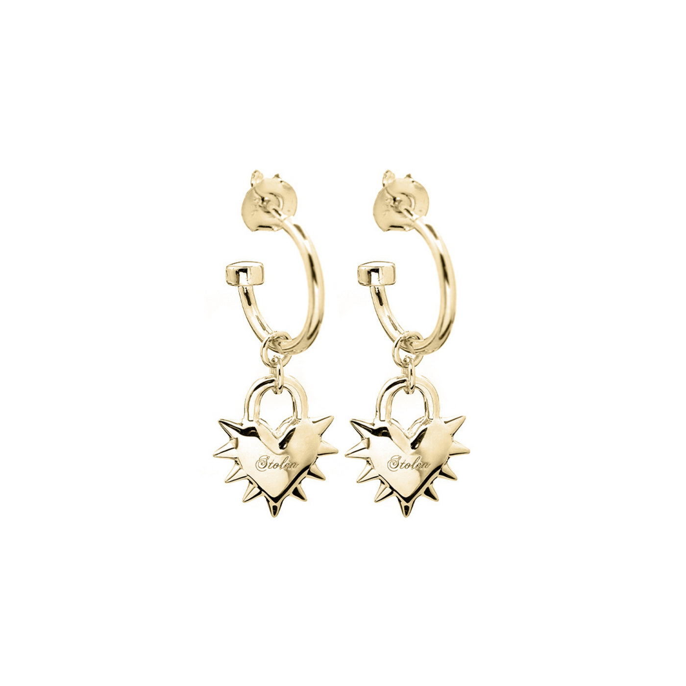 Stolen Girlfriend Club | Love Locket | Gold Plated | Anchor Earrings