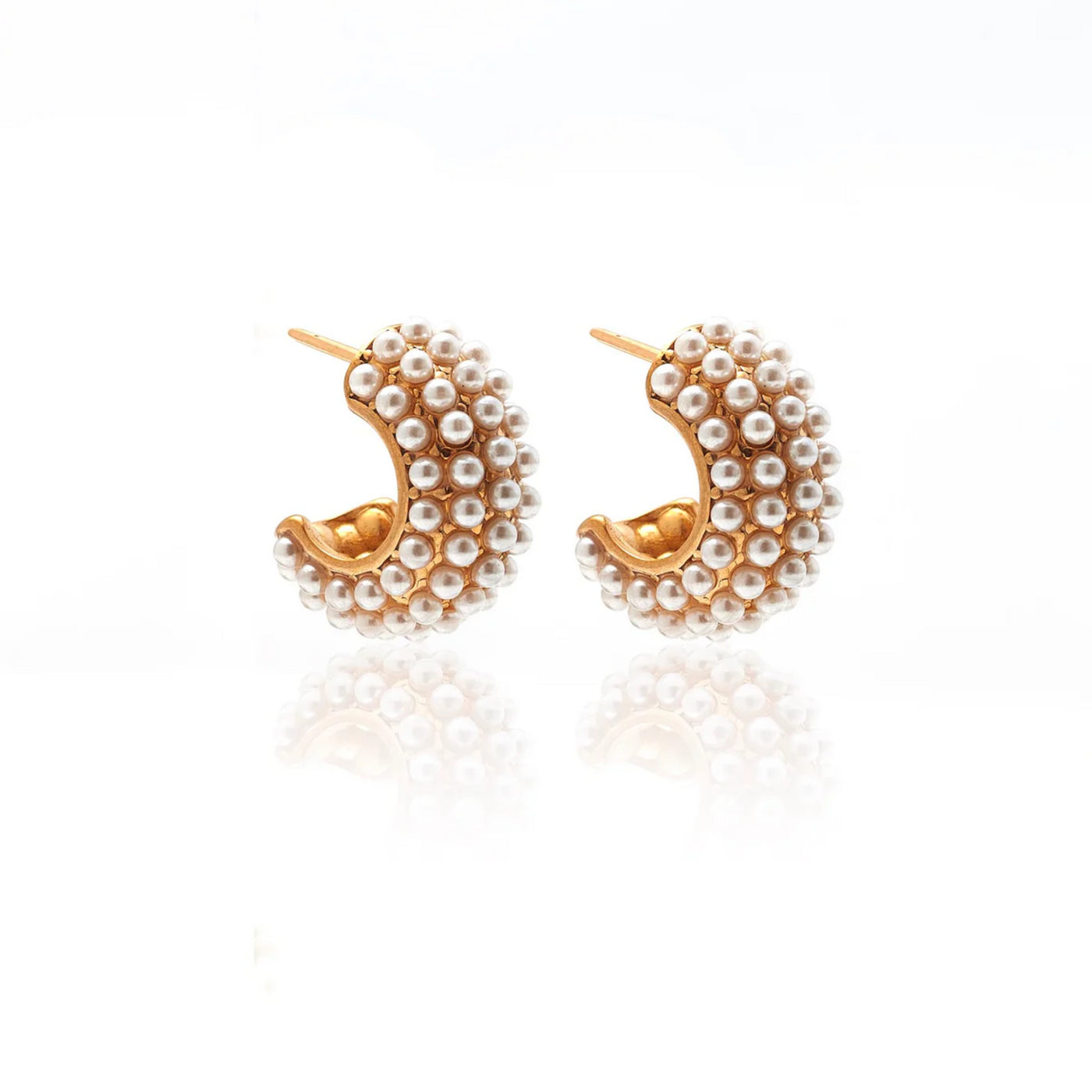 Silk and Steel | Earrings | Pearl | Hoop