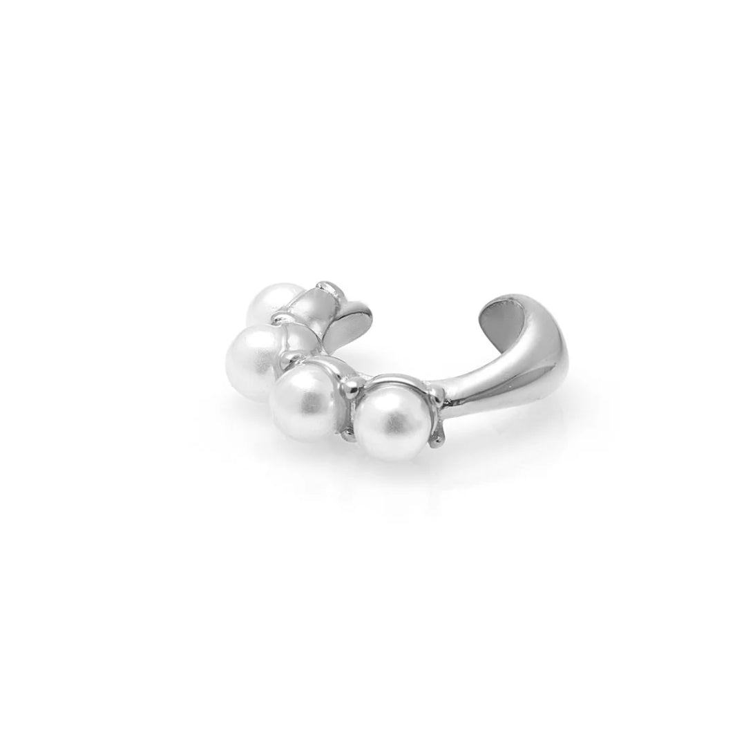 Silk and Steel | Siren | Ear Cuff | Cuff | Pearl | Silver