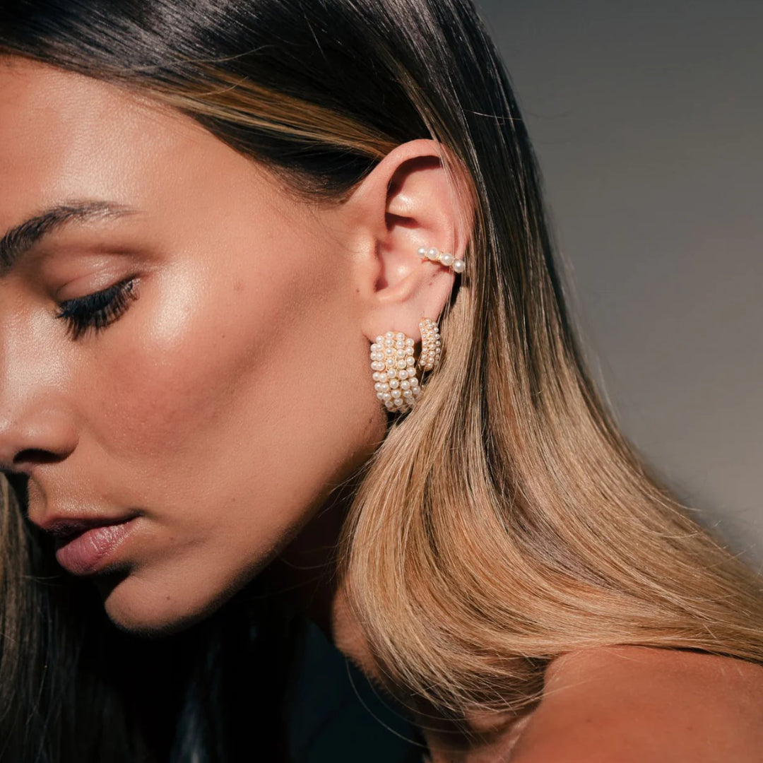 Silk and Steel | Siren | Ear Cuff | Cuff | Pearl | Silver