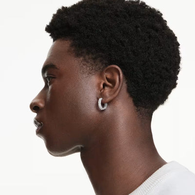 Swarovski Matrix Hoop Earrings Rhodium Plated