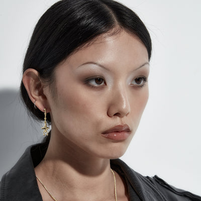 Stolen Girlfriends Club | Garnet Cosmic Punk Drop Earrings | YGP