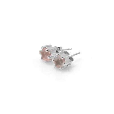 Silk & Steel | Harmony Rose Quartz Stud Earrings | Stg