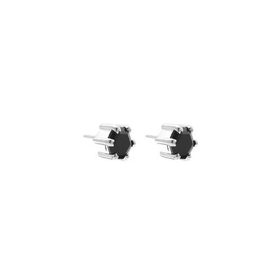 Silk & Steel | Harmony Black Spinel Stud Earrings | Stg