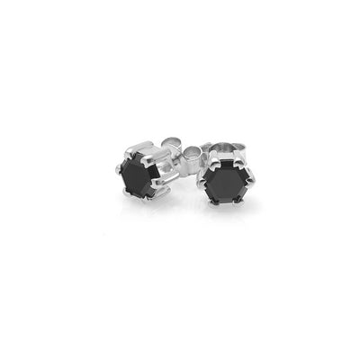 Silk & Steel | Harmony Black Spinel Stud Earrings | Stg