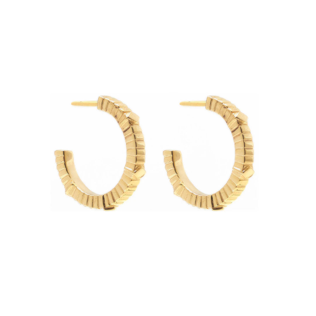 Silk & Steel Unity Hoop Earrings Gold