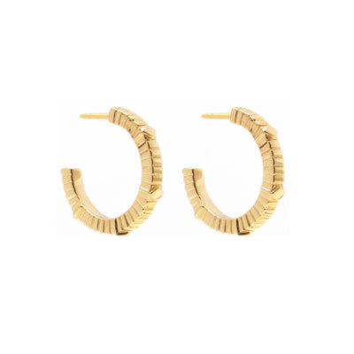 Silk & Steel Unity Hoop Earrings Gold