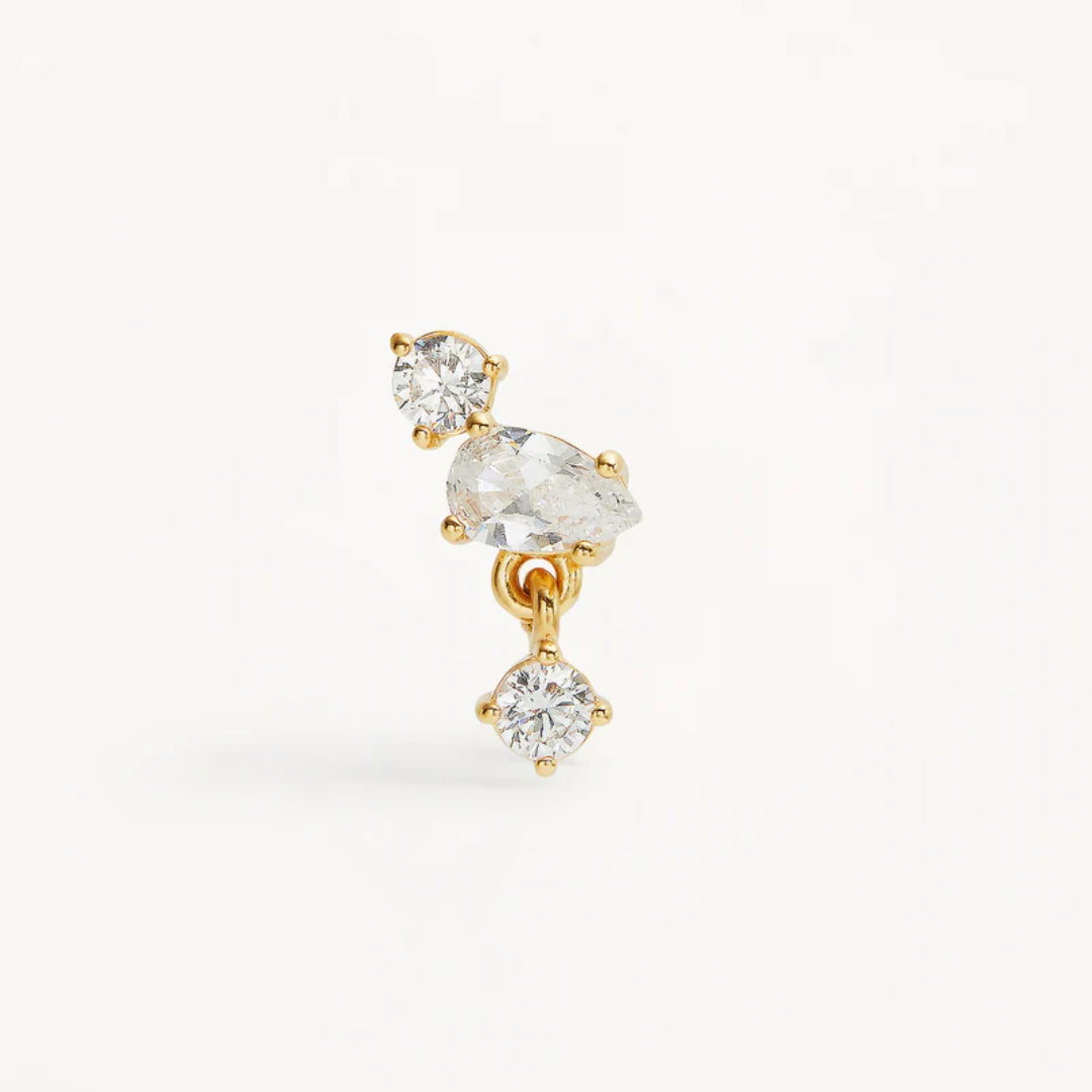 by charlotte | No Rain, No Flowers Stud | Earring | 18k Gold Vermeil