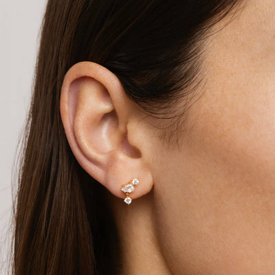 by charlotte | No Rain, No Flowers Stud | Earring | 18k Gold Vermeil