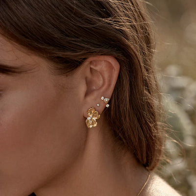 by charlotte | No Rain, No Flowers Stud | Earring | 18k Gold Vermeil