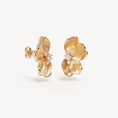 By Charlotte Serene Lotus Statement Earrings | 18k Gold Plated