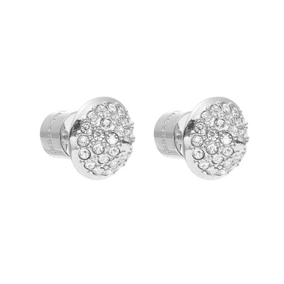 Silk & Steel Voltage Stud Earrings CZ + Silver