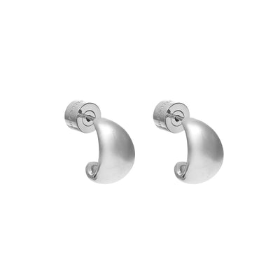 Silk & Steel Dynamic Small Hoop Earrings Silver