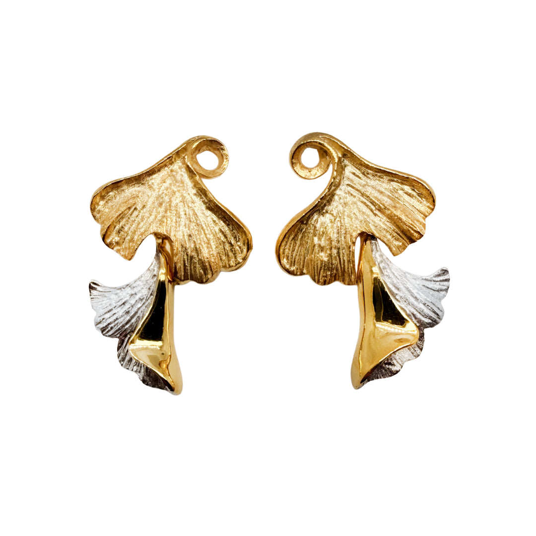 "Bloom" Contemporary Bi-tone Earrings