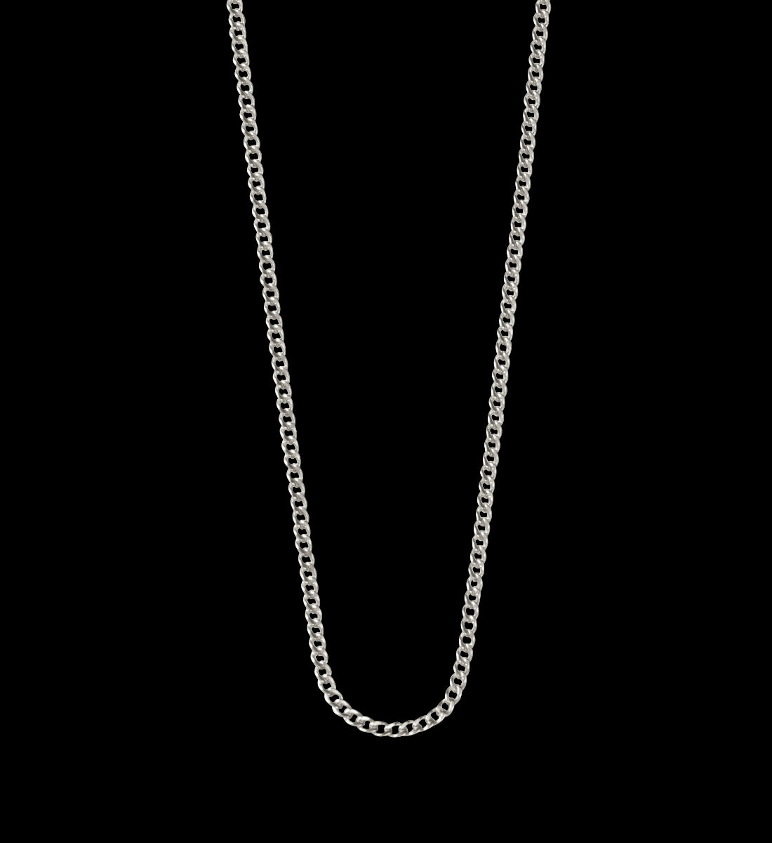 Kirstin Ash Silver Bespoke Curb Chain 40-45cm