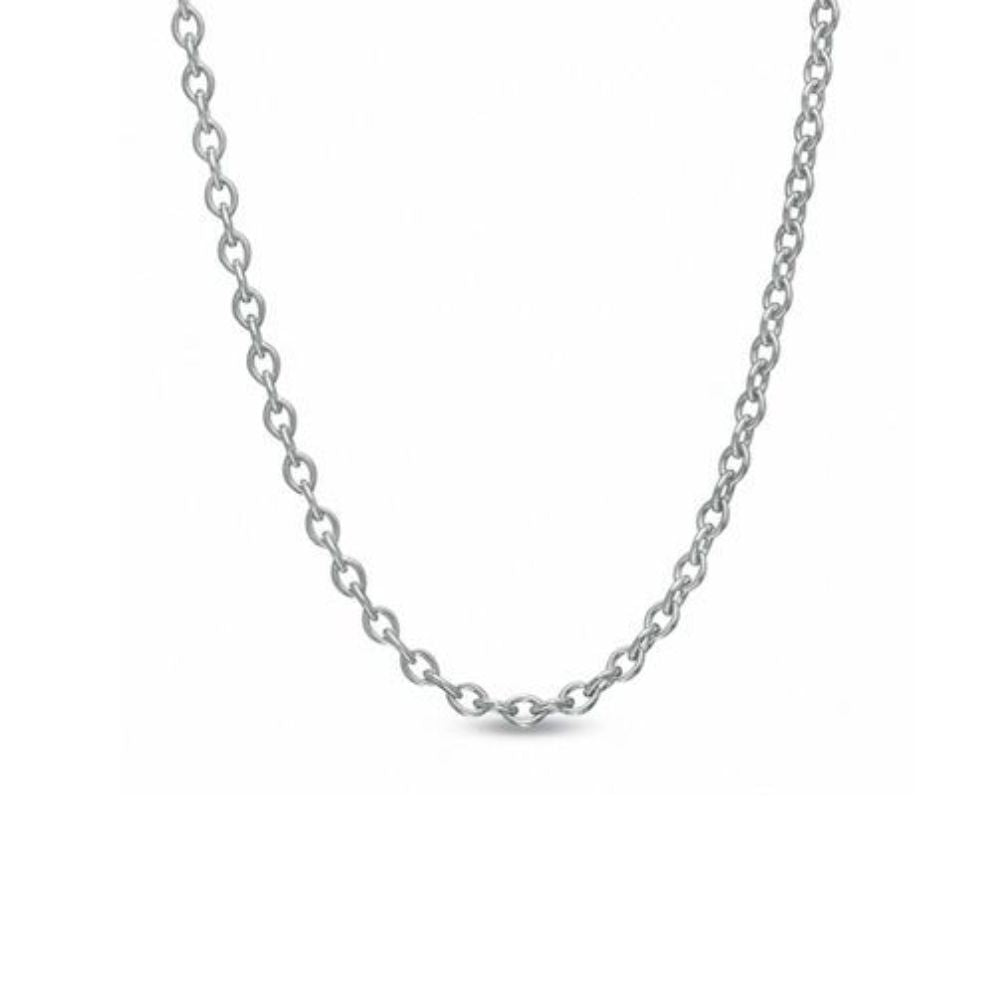 Omnia Sterling Silver Round Cable Chain - 45cm