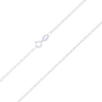 Omnia Sterling Silver Cable Chain 40cm