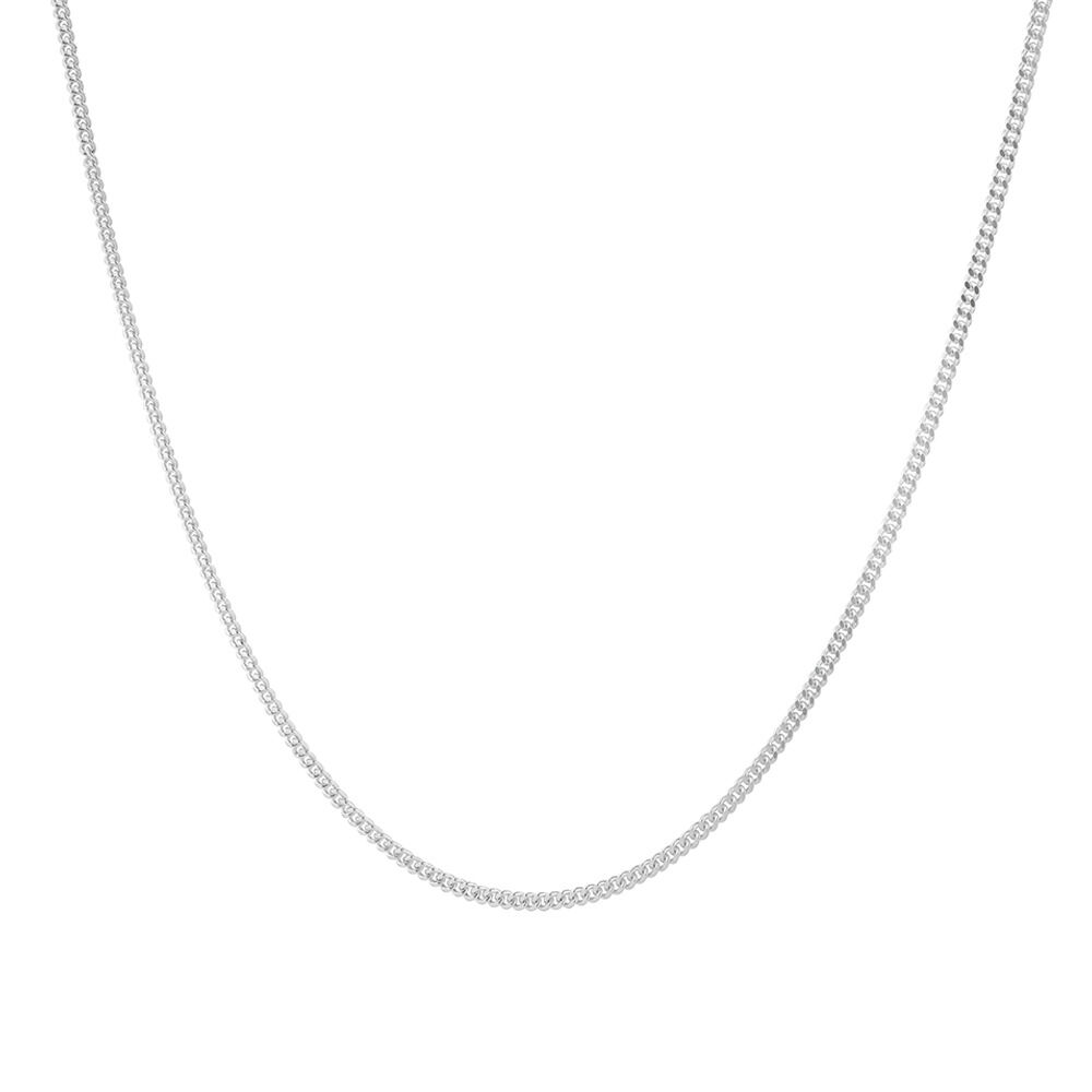 Omnia Sterling Silver Fine Curb Link 40cm Chain (RHP)