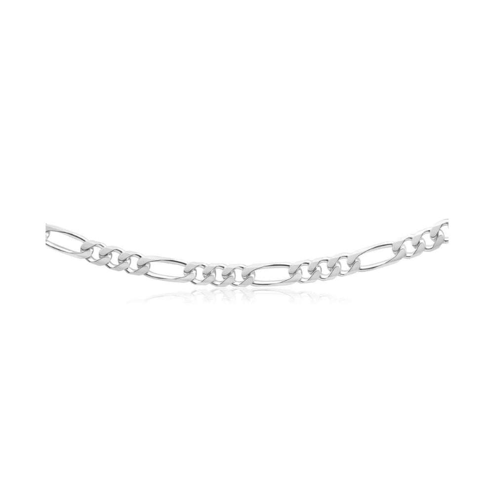 Omnia Sterling Silver 1:3 Diamond Cut Figaro Chain 50cm