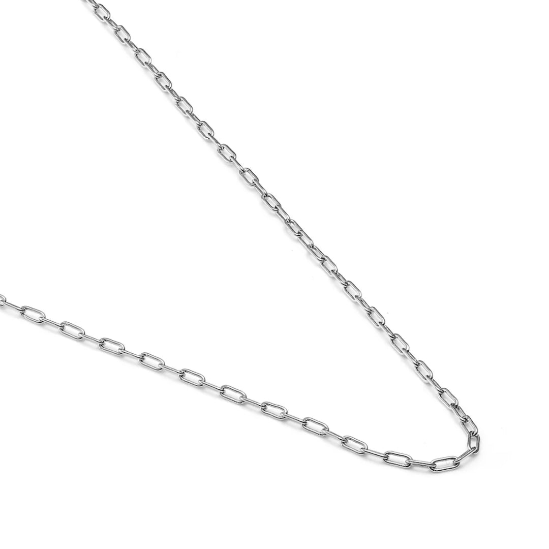 Silk & Steel Papier Necklace Silver