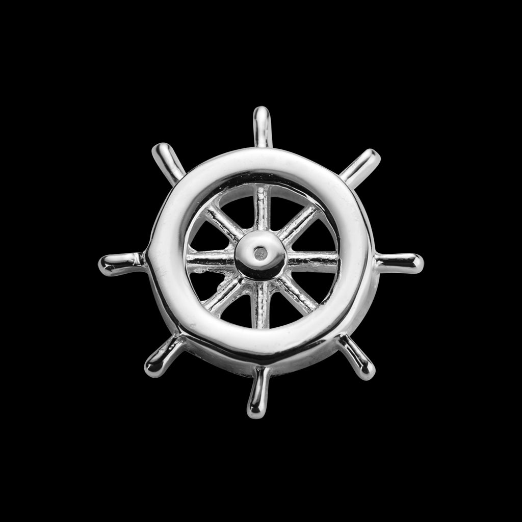 Stow Navigation Wheel Charm | Sterling Silver