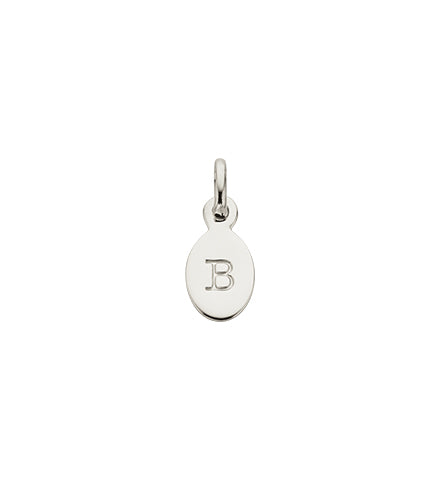 Kirstin Ash Oval Initial (B) in Silver