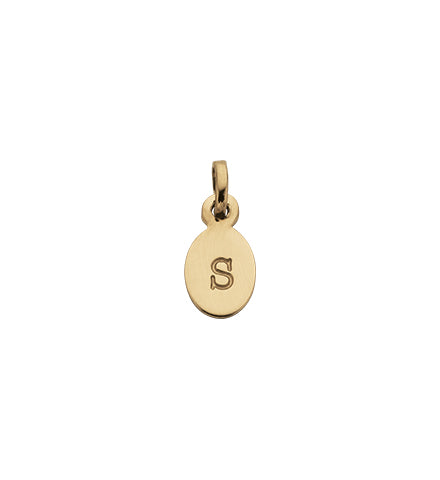 Kirstin Ash Oval Initial (S) in Gold Vermeil