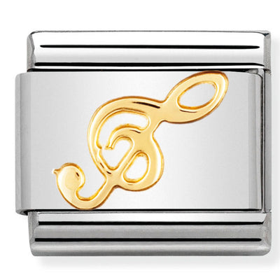 Nomination | Link | Charm Bracelet | 18k Yellow Gold | Stainless Steel | Music