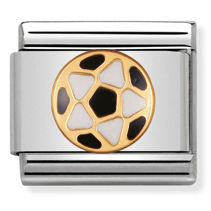Nomination | Black White Ball in 18K Gold