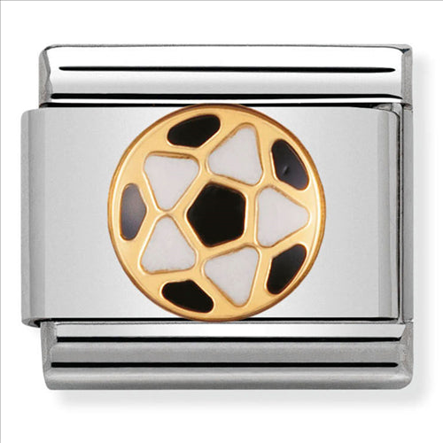 Nomination | Black White Ball in 18K Gold