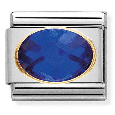 Nomination | Blue Faceted Oval | Cubic Zirconia