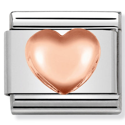 Nomination | Link | Charm Bracelet | 9k Rose Gold | Stainless Steel | Heart