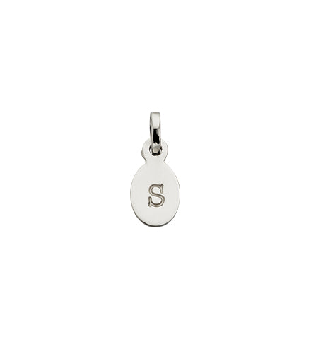 Kirstin Ash Oval Initial (V) in Silver