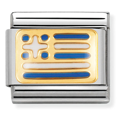 Nomination | Link | Charm Bracelet | Enamel | 18k Yellow Gold | Travel (Greece)