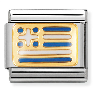 Nomination | Link | Charm Bracelet | Enamel | 18k Yellow Gold | Travel (Greece)