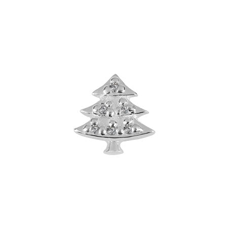 Stow Stg CZ Christmas Tree - Joy Charm