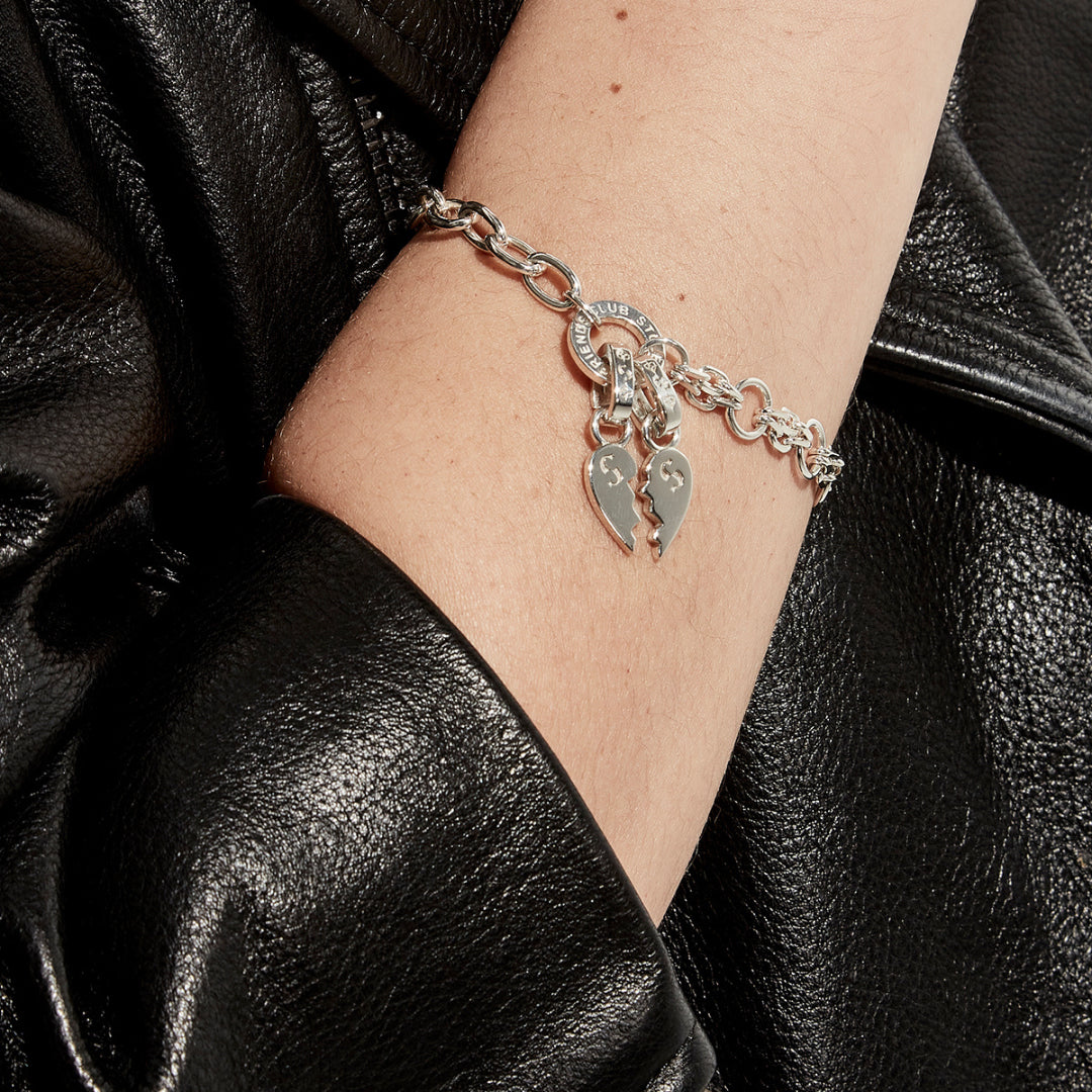 Stolen Girlfriend Club | Two Part Heart | Silver | Charm